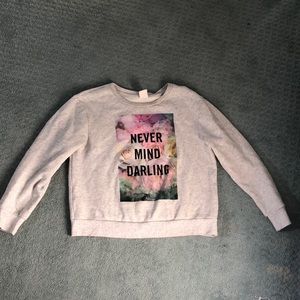 Abercrombie and Fitch sweatshirt with quote on it